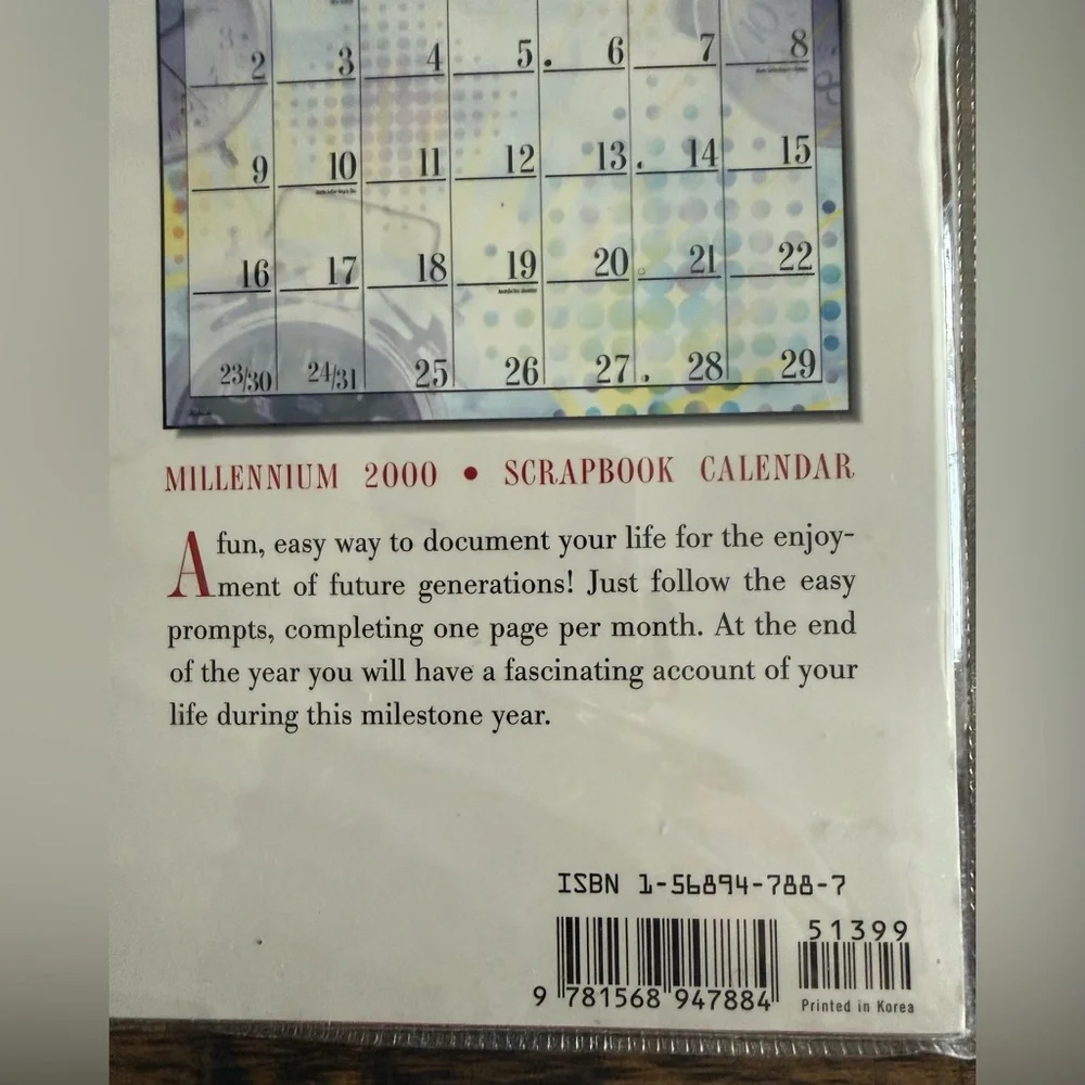 Vintage 2020 Millennium Scrapbook Calendar